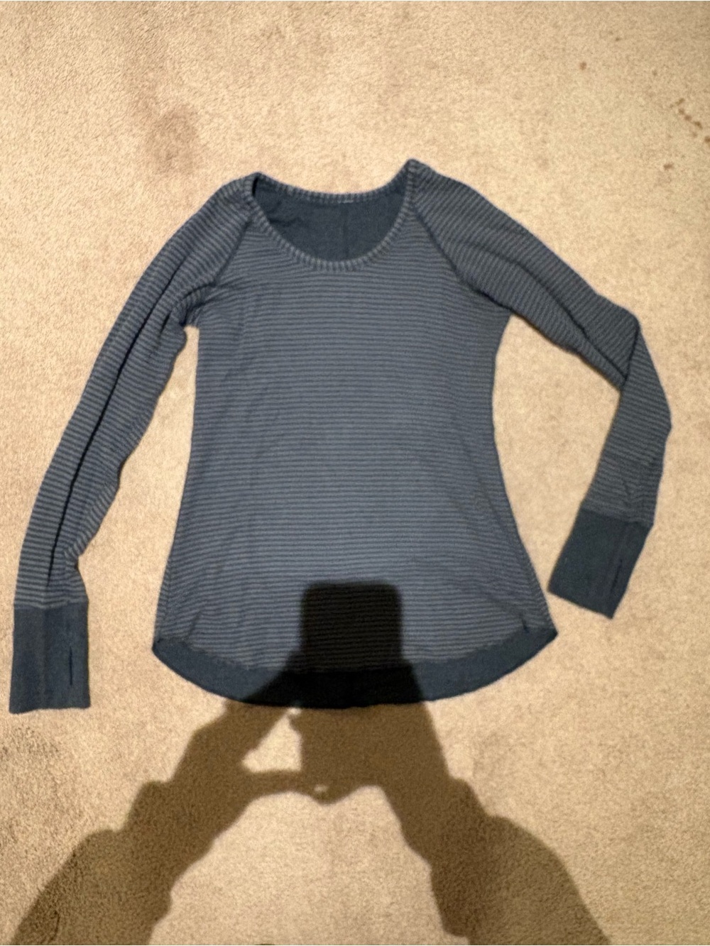 lululemon athletica gray striped Long Sleeve size 4